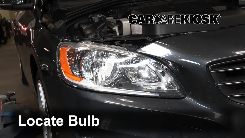 2015 Volvo V60 T5 2.0L 4 Cyl. Turbo Lights Highbeam (replace bulb)